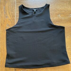 Express Black body contour crop top